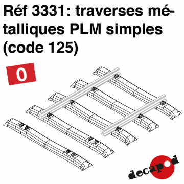 Traverses métalliques PLM simples (code 125) [O]