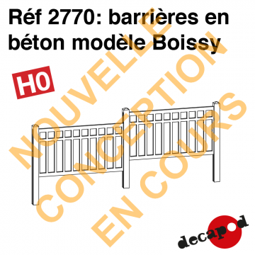 Barrières en béton modèle Boissy [HO]