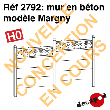 Mur en béton modèle Margny [HO]
