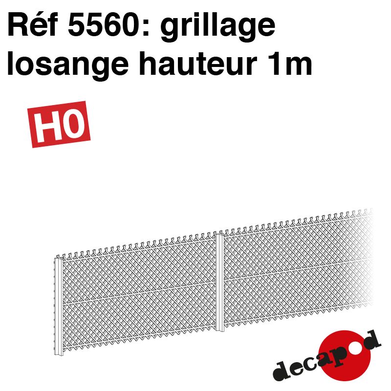 Grillage losange hauteur 1m [HO] - Decapod