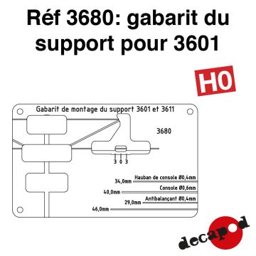 Gabarit du support pour 3601 (version 2018) [HO]