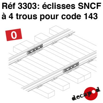 Éclisses SNCF à 4 trous pour code 143 [O]