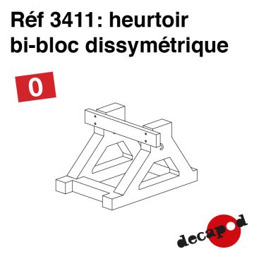 Heurtoir bi-bloc dissymétrique [O]